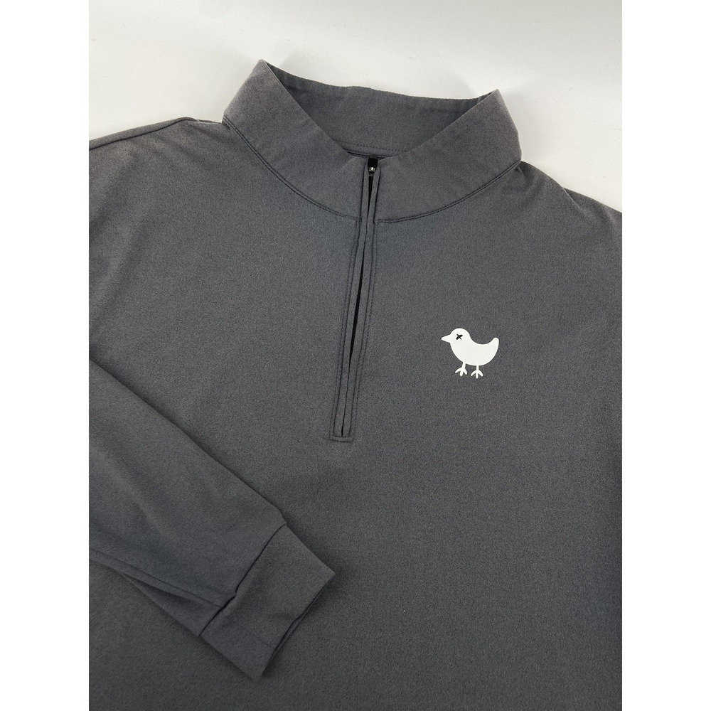 Bad Birdie Pullover Mens Small Gray 1/4 Zip Golf Velocity Performance Stretch